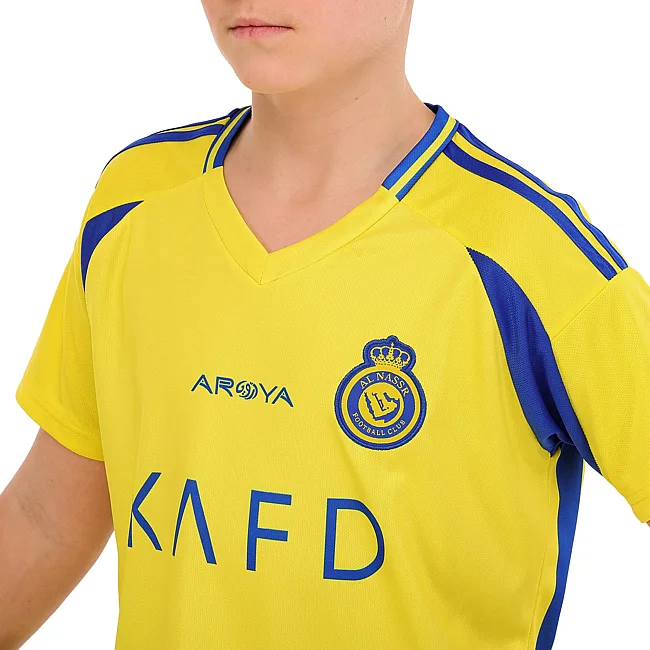 Дитяча футбольна форма із символікою футбольного AL NASSR RONALDO 7 домашня 2025 SP-SPORT CO-4655