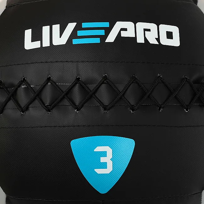 Мяч набивной медицинский для кроссфита WALL BALL LiveUp LP8100-3 3кг
