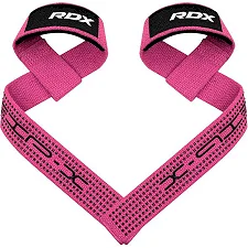 Лямки для тяги RDX S4 Gym Cotton Gel Straps Pink Plus