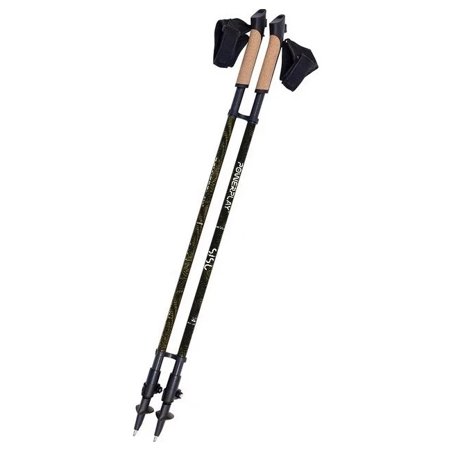 Палки для скандинавской ходьбы PowerPlay 9105 Sisu Black/Gold 80-135 см (пара)
