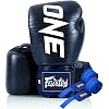 Боксерські рукавиці Fairtex BGV1-ONE (натуральна шкіра) Blue (бинти в комплекті)