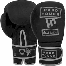 Рукавички для боксу PU HARD TOUCH BO-4658 (Чорний-сірий)