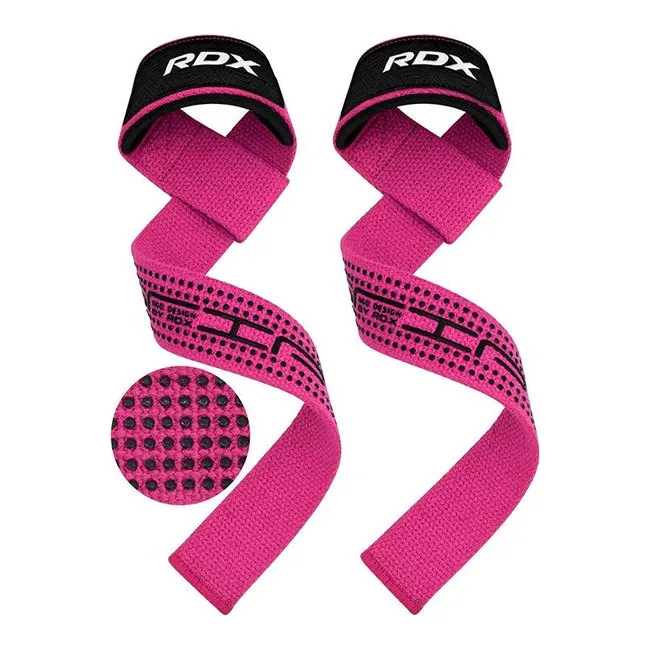 Лямки для тяги RDX S4 Gym Cotton Gel Straps Pink Plus