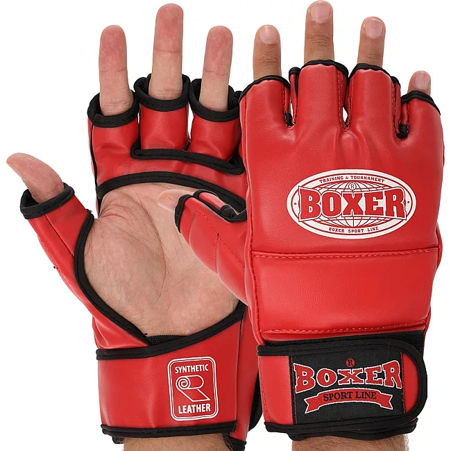 Распродажа! Перчатки для ММА BOXER 5021 (Черный)