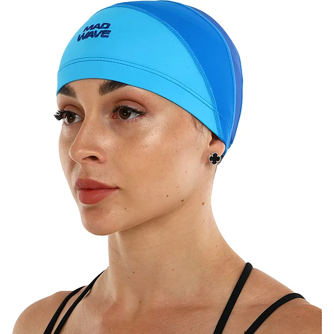 Шапочка для бассейна
 текстильная на длинные волосы юниорская MADWAVE
 LONG HAIRS JUNIOR M052102 (Синий)