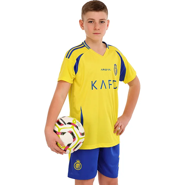 Дитяча футбольна форма із символікою футбольного AL NASSR RONALDO 7 домашня 2025 SP-SPORT CO-4655