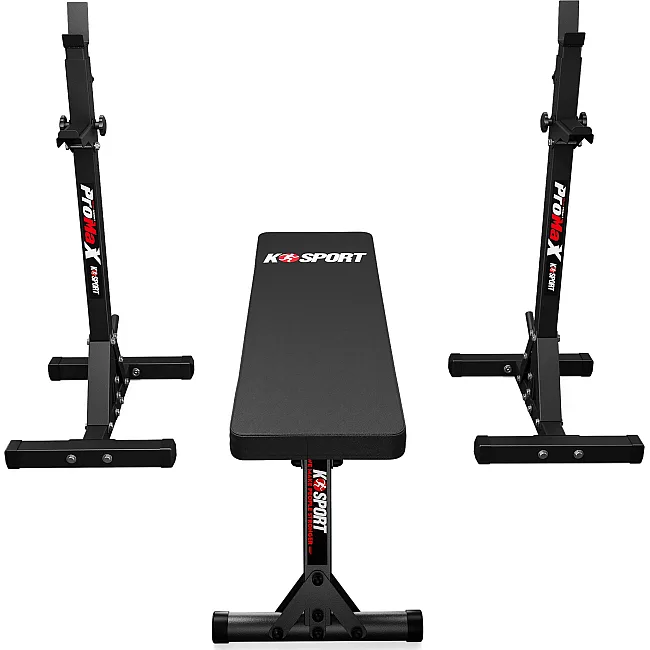 Тренировочный набор K-Sport прямая скамья KSH024 + регулируемые стойки KSH015