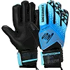 Вратарские перчатки профессиональные с защитой пальцев SOCCERMAX GK-4317 7-11 (Синий-голубой)