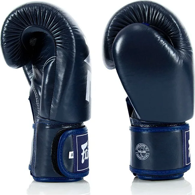 Боксерские перчатки Fairtex BGV1-ONE (натуральная кожа) Blue (бинты в комплекте)