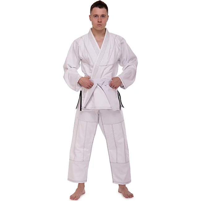 Кимоно для для бразильского джиу-джитсу BJJ белое куртка и штаны VELO
 VL-6649 140 см
-200см