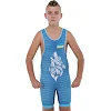 Трико для боротьби дитяче UKRAINE SP-SPORT JY-6606 128-162см (Синій)