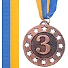 Медаль спортивна зі стрічкою SP-SPORT WIN C-6405 ø6,5см (Бронзовий)