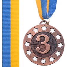 Медаль спортивна зі стрічкою SP-SPORT WIN C-6405 ø6,5см (Бронзовий)