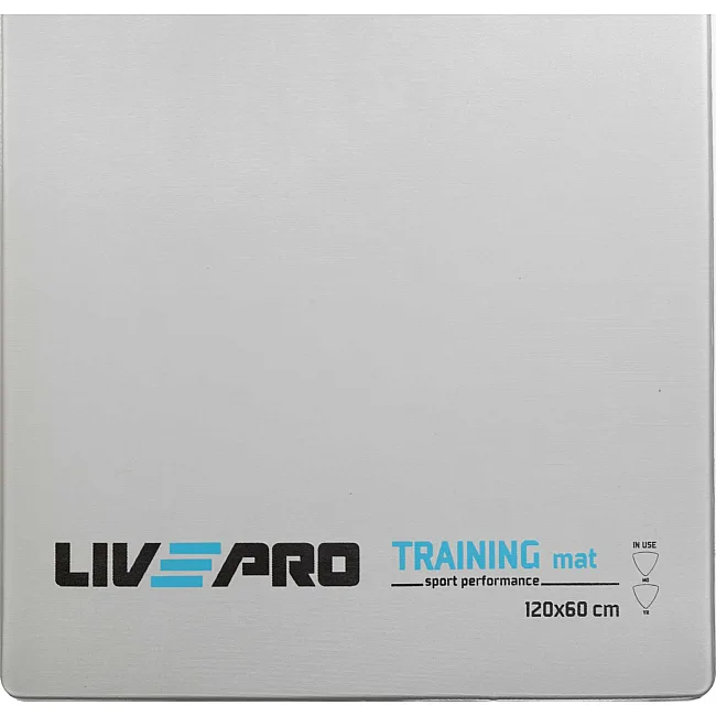 Коврик для фитнеса и спорта с люверсами для хранения LiveUp LP8220 120x60x0,7см (Серый)