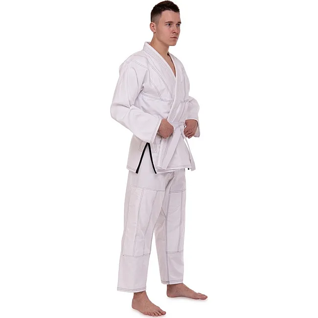 Кимоно для для бразильского джиу-джитсу BJJ белое куртка и штаны VELO
 VL-6649 140 см
-200см