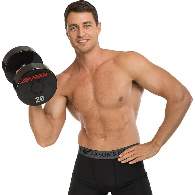 Гантель профессиональная
 с полиуретановым покрытием LIFE FITNESS SC-80081-26 1шт 26кг