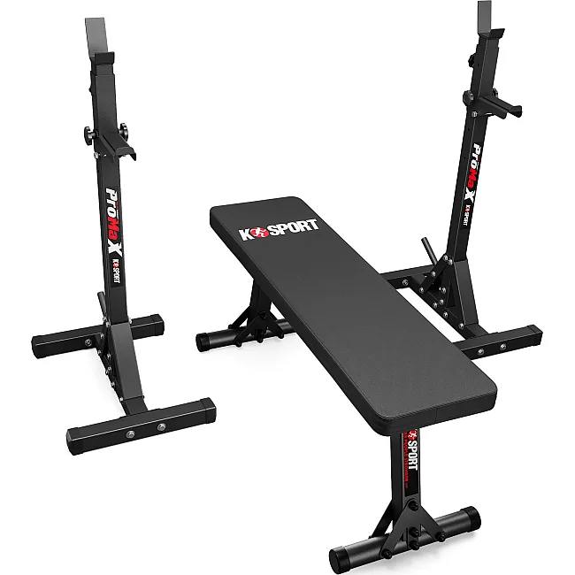 Тренировочный набор K-Sport прямая скамья KSH024 + регулируемые стойки KSH015