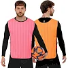 Манишка спортивная игровая двусторонняя с резинкой SP-SPORT CO-0792 (Розовый-оранжевый)