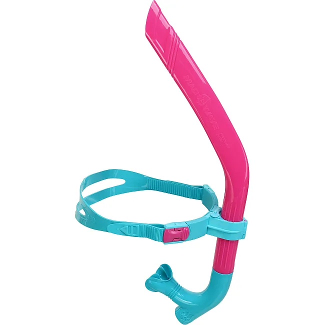 Трубка фронтальная дыхательная для плавания MADWAVE
 PRO SNORKEL junior M077702 (Синий)