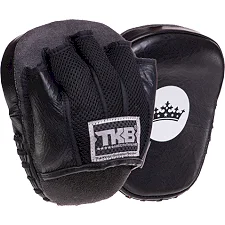 Мини-лапа боксерская изогнутая тренировочная кожа TOP KING Light Weight TKFML 18x15x4см 2штуки (Черный)