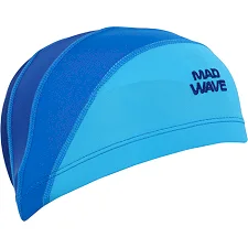 Шапочка для бассейна текстильная на длинные волосы юниорская MADWAVE LONG HAIRS JUNIOR M052102 (Синий)