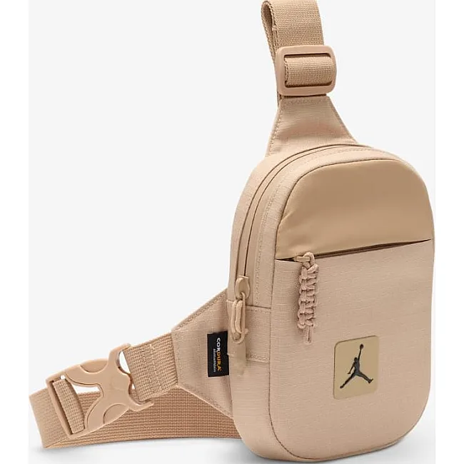 Сумка мужская из-за плеча Nike Jordan JAM FRANCHISE HIP BAG 1L бежевый 21 х 14 х 4 см
