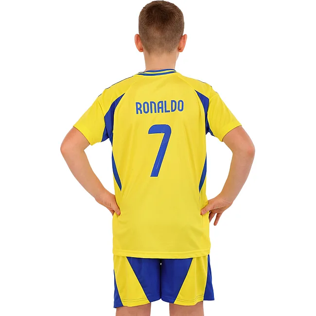 Дитяча футбольна форма із символікою футбольного AL NASSR RONALDO 7 домашня 2025 SP-SPORT CO-4655