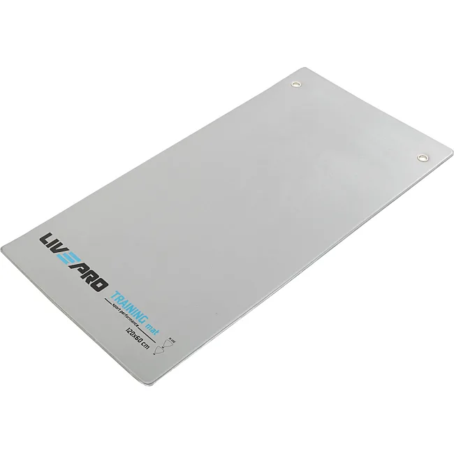 Коврик для фитнеса и спорта с люверсами для хранения LiveUp LP8220 120x60x0,7см (Серый)