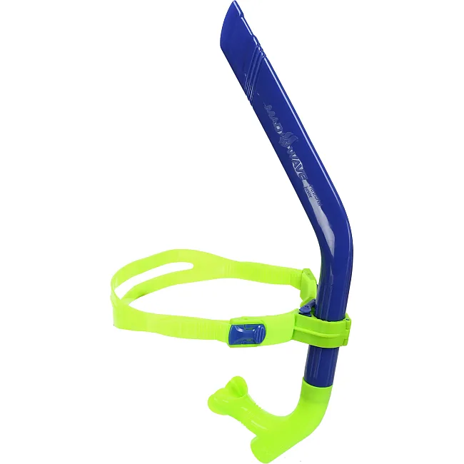 Трубка фронтальная дыхательная для плавания MADWAVE
 PRO SNORKEL junior M077702 (Синий)