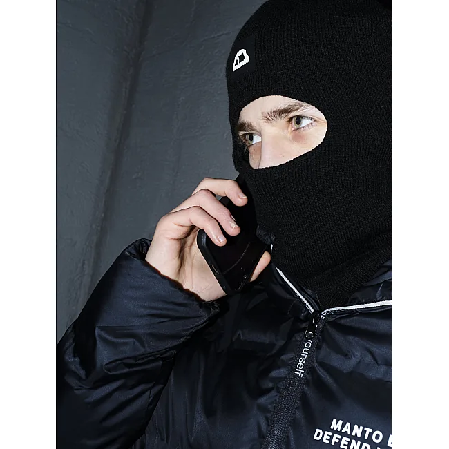Балаклава MANTO Balaclava Logo Emblem Black