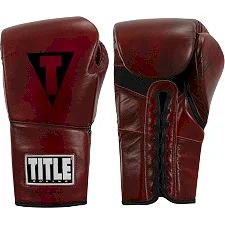 Боксерские перчатки для спарринга кожа Title Boxing Blood Red