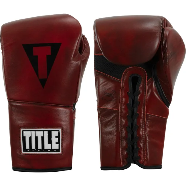 Боксерські рукавиці для спарингу шкіра Title Boxing Blood Red