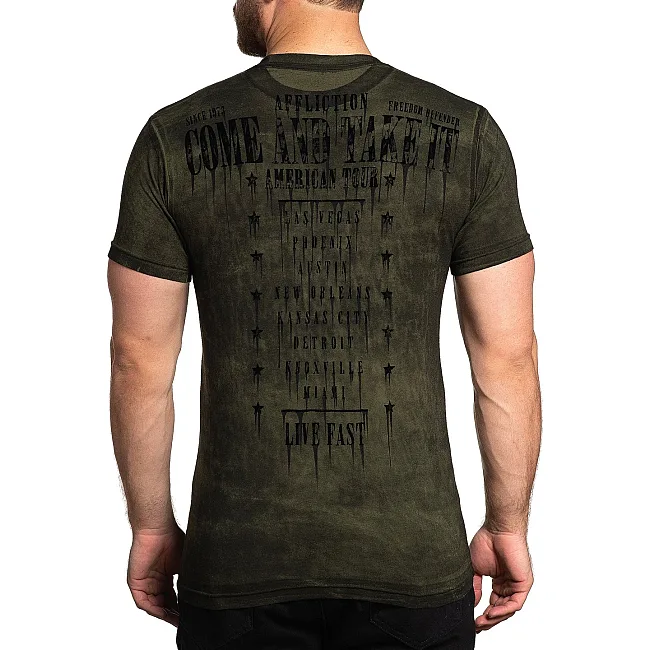 Футболка AFFLICTION Nevermind Military Green