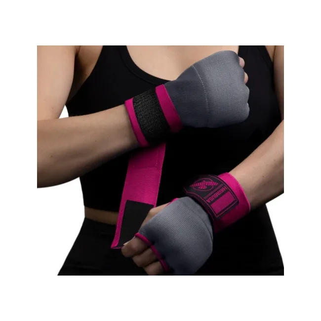 Быстрые бинты Hayabusa Quick Gel Grey Pink
