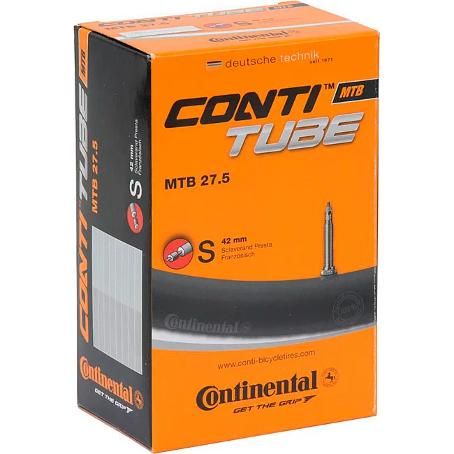 Камера для велосипеда CONTINENTAL MTB Tube B+ 27.5", 65-584->70-584, S42, 350 г