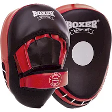 Лапы боксерские гнутые Boxer Элит (кожвинил)