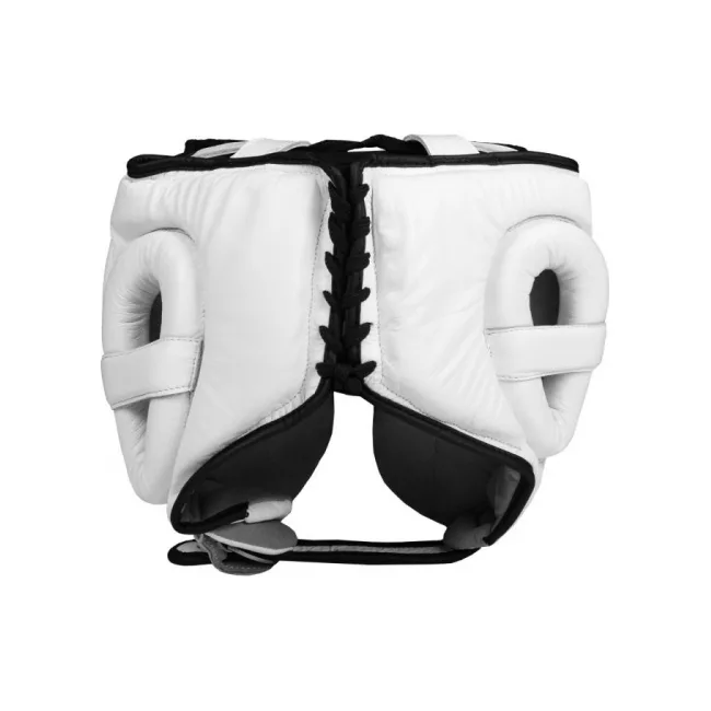 Шлем для бокса TITLE Boxing Leather Sparring White
