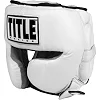 Шлем для бокса TITLE Boxing Leather Sparring White