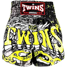 Шорти для Муай Тай TWINS TBS-Graffiti Yellow Black