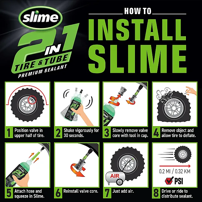 Герметик для бескамерок SLIME 2-in-1 Premium, 946мл