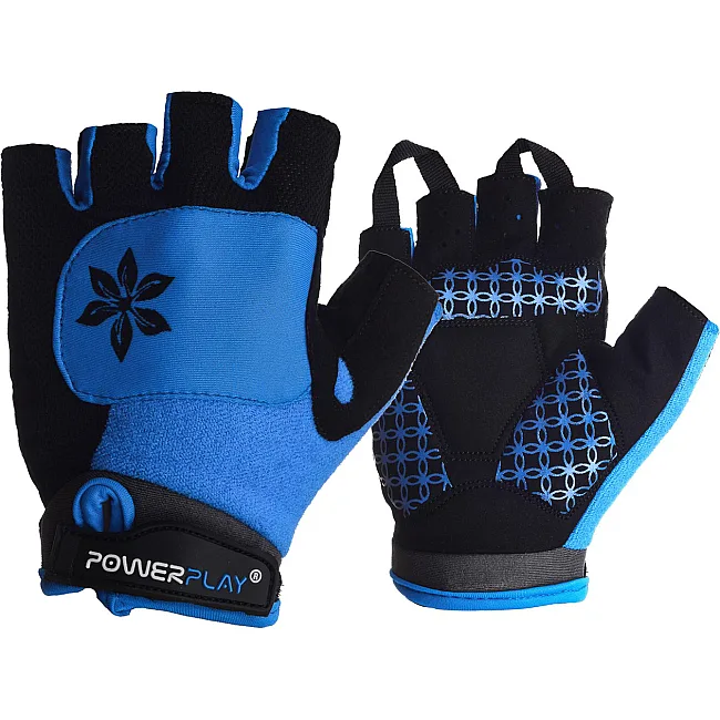 Велорукавицы женские POWERPLAY 5284 D Голубые
