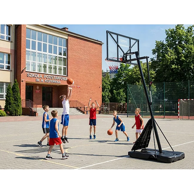Стійка для баскетболу Neo‑Sport NS‑284 160-305 см, чорна