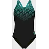 Купальник закрытый для женщин Arena KIKKO V SWIMSUIT V BACK GRAPHI черный, зеленый (для женщин) 38