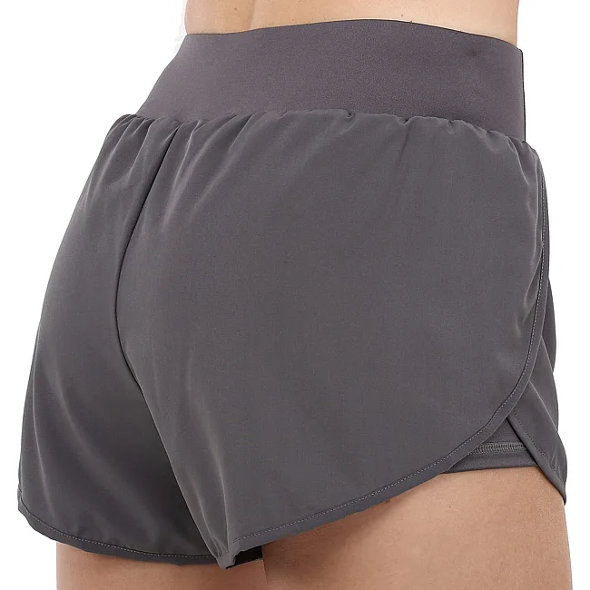 Спортивные шорты двойные 2 в 1 женские SP-SPORT DK01 (Черный)