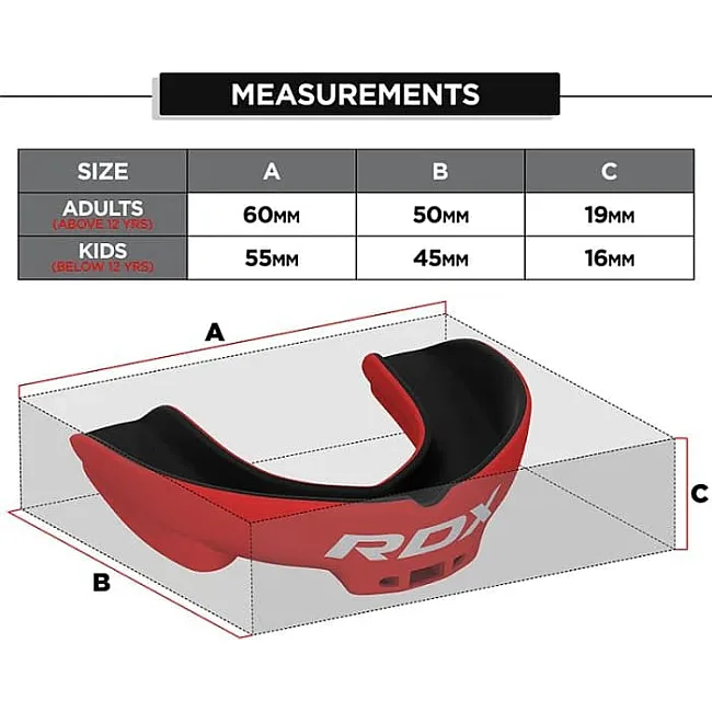 Капа RDX MOUTH GUNDER ARMOURRD ADULT красный, черный One Size