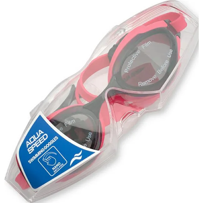 Окуляри для плавання Aqua Speed EOS 63090 чорний, рожевий One Size