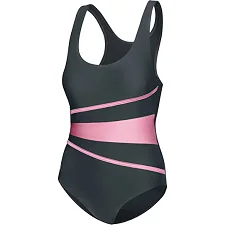 Купальник закрытый для женщин Aqua Speed Swimsuit STELLA LADY 62961 темно-серый, розовый (для женщин)