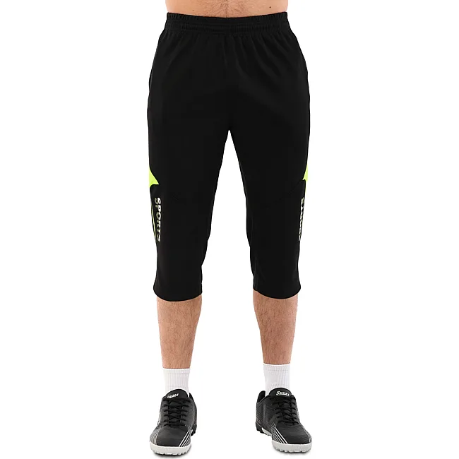 Шорты-бриджи 3/4 спортивные мужские LIDONG SPORTS LD-9716 (Черный-синий)
