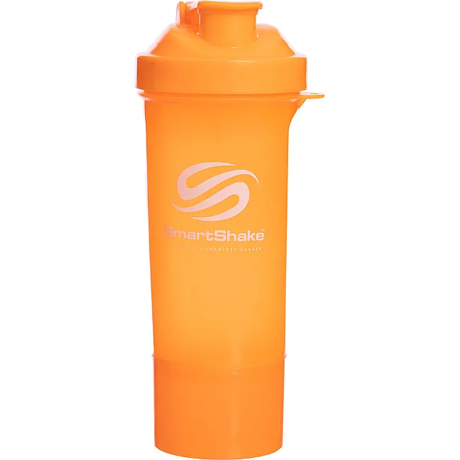 Шейкер для спортивного питания с отсеком для протеина SMART SHAKER SLIM FI-5054 400+100мл (Оранжевый)