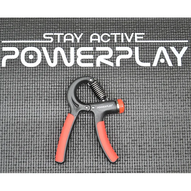 Кистевой эспандер POWERPLAY PP-4323 с регулируемой нагрузкой 10-40 кг. Strength Grip Черно-красный